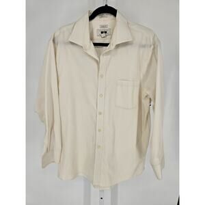 Joseph Abboud Mens Sz 17 32/33 Classic Fit Dress Shirt Solid White Non-Iron